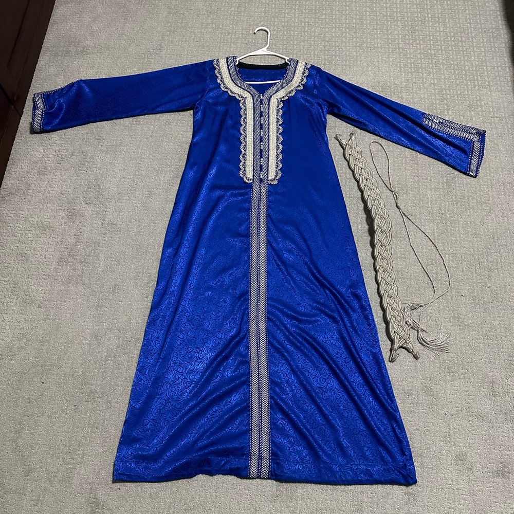 Blue moroccan authentic dress (quftan) custom made